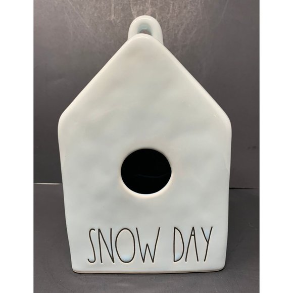 Rae Dunn Other - RAE DUNN SNOW DAY Light Blue Square Birdhouse LL Long Letter Farmhouse Magenta